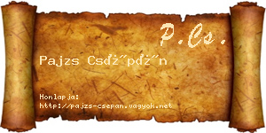 Pajzs Csépán névjegykártya
